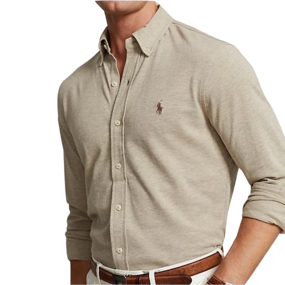 Polo Ralph Lauren Featherweight Mesh Shirt Teal Ocean Aqua Blue - Picture 7 of 16